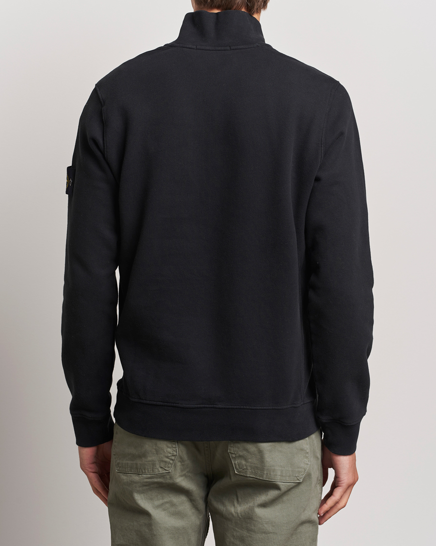 Herren | Pullover | Stone Island | Garment Dyed Fleece Half Zip Black