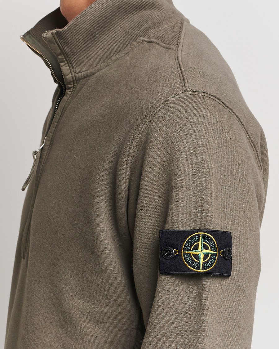 Herren | Pullover | Stone Island | Garment Dyed Fleece Half Zip Walnut