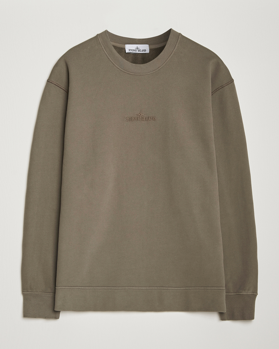 Herren | Pullover | Stone Island | Garment Dyed Fleece Logo Sweatshirt Walnut