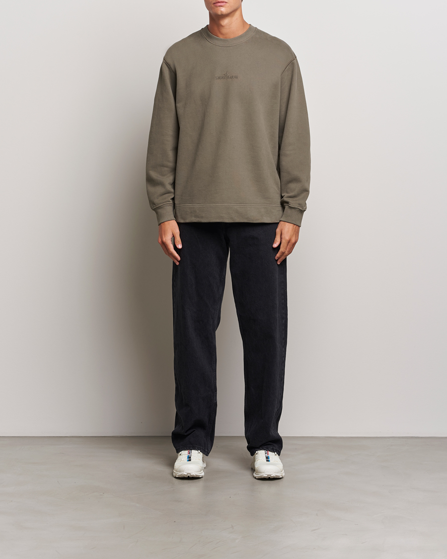 Herren | Pullover | Stone Island | Garment Dyed Fleece Logo Sweatshirt Walnut