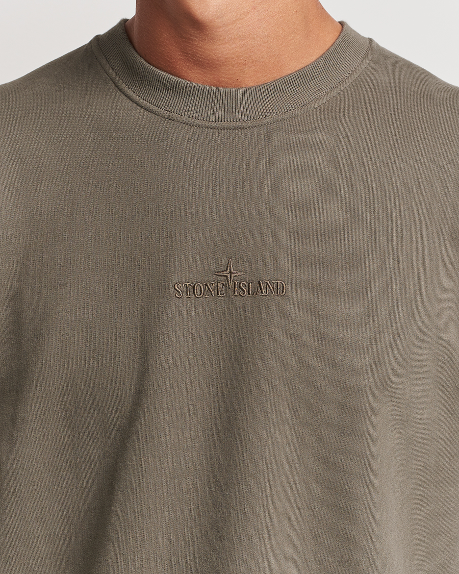 Herren | Pullover | Stone Island | Garment Dyed Fleece Logo Sweatshirt Walnut