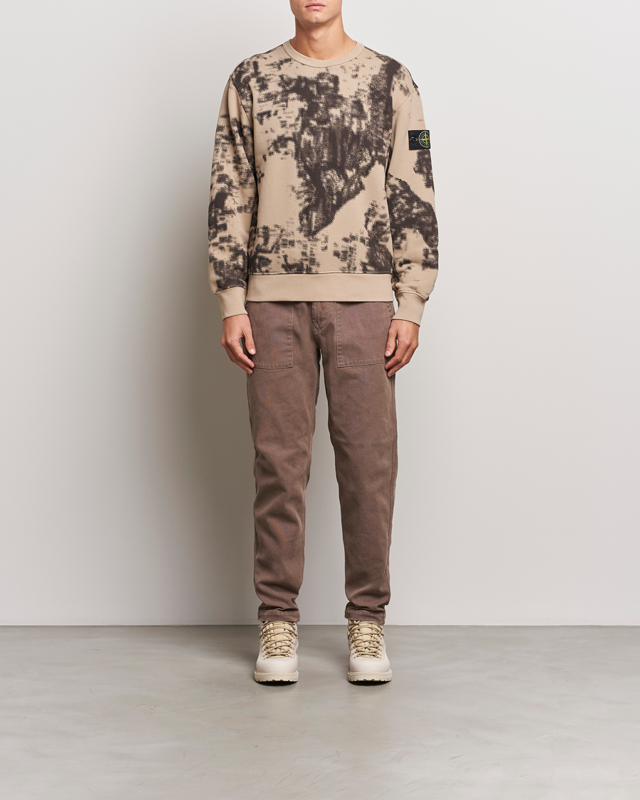 Herren | Pullover | Stone Island | Garment Dyed Fleece Camo Sweatshirt Dove Grey