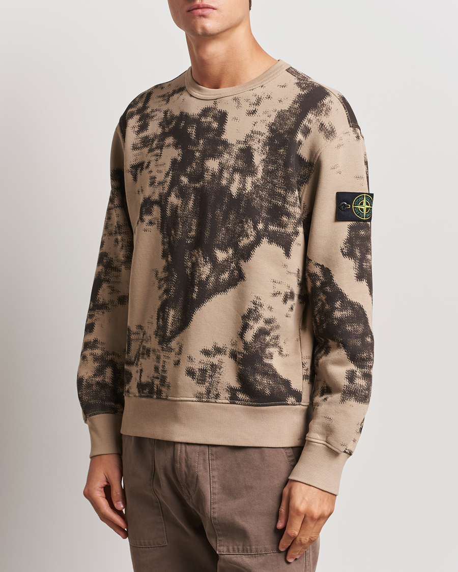 Herren | Pullover | Stone Island | Garment Dyed Fleece Camo Sweatshirt Dove Grey