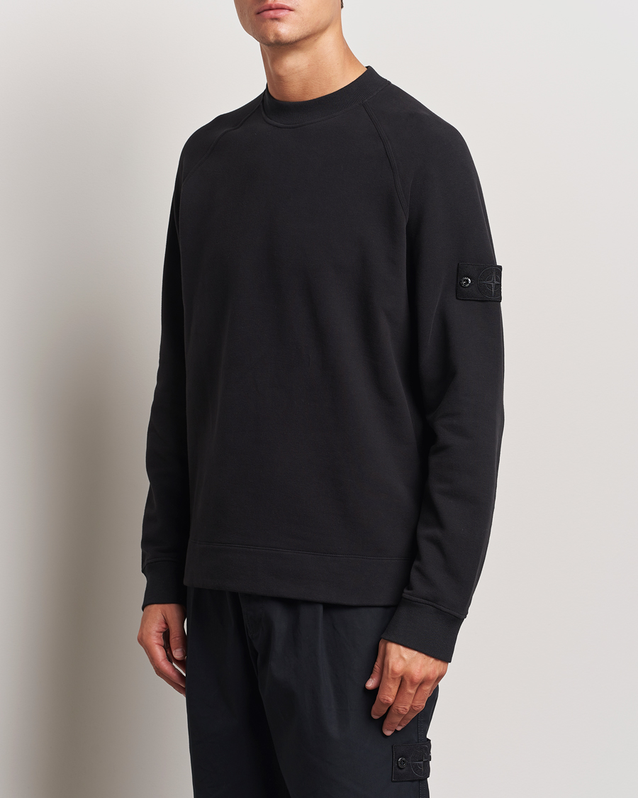 Herren | Pullover | Stone Island | Ghost Organic Cotton Fleece Sweatshirt Black