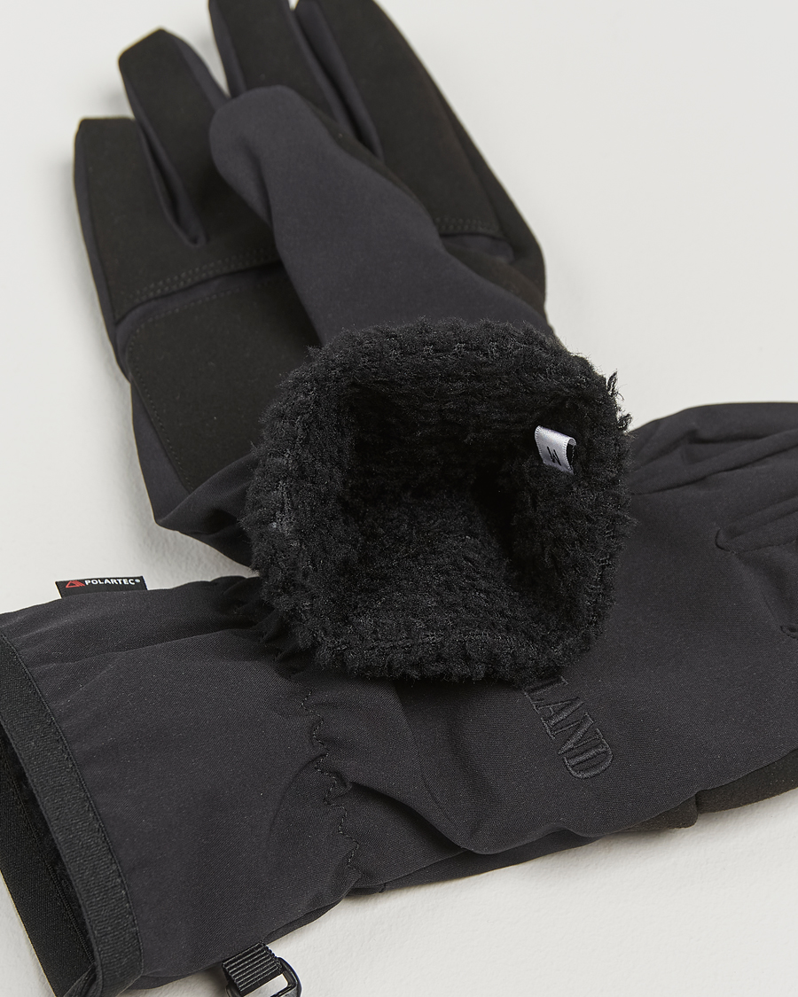Herren | Stone Island Soft Shell-R_e Recycled Gloves Black | Stone Island | Soft Shell-R_e Recycled Gloves Black