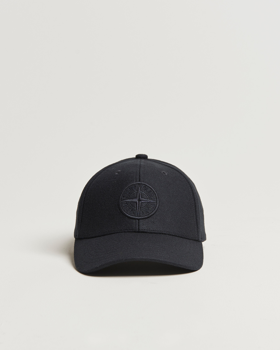Herren | Stone Island Wool Nylon Flannel Cap Navy Blue | Stone Island | Wool Nylon Flannel Cap Navy Blue
