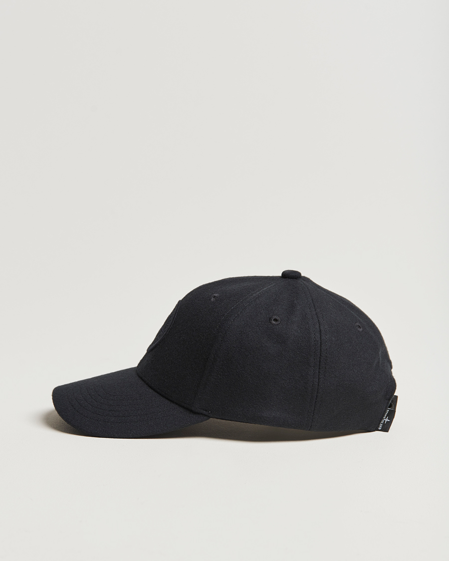 Herren | Stone Island Wool Nylon Flannel Cap Navy Blue | Stone Island | Wool Nylon Flannel Cap Navy Blue