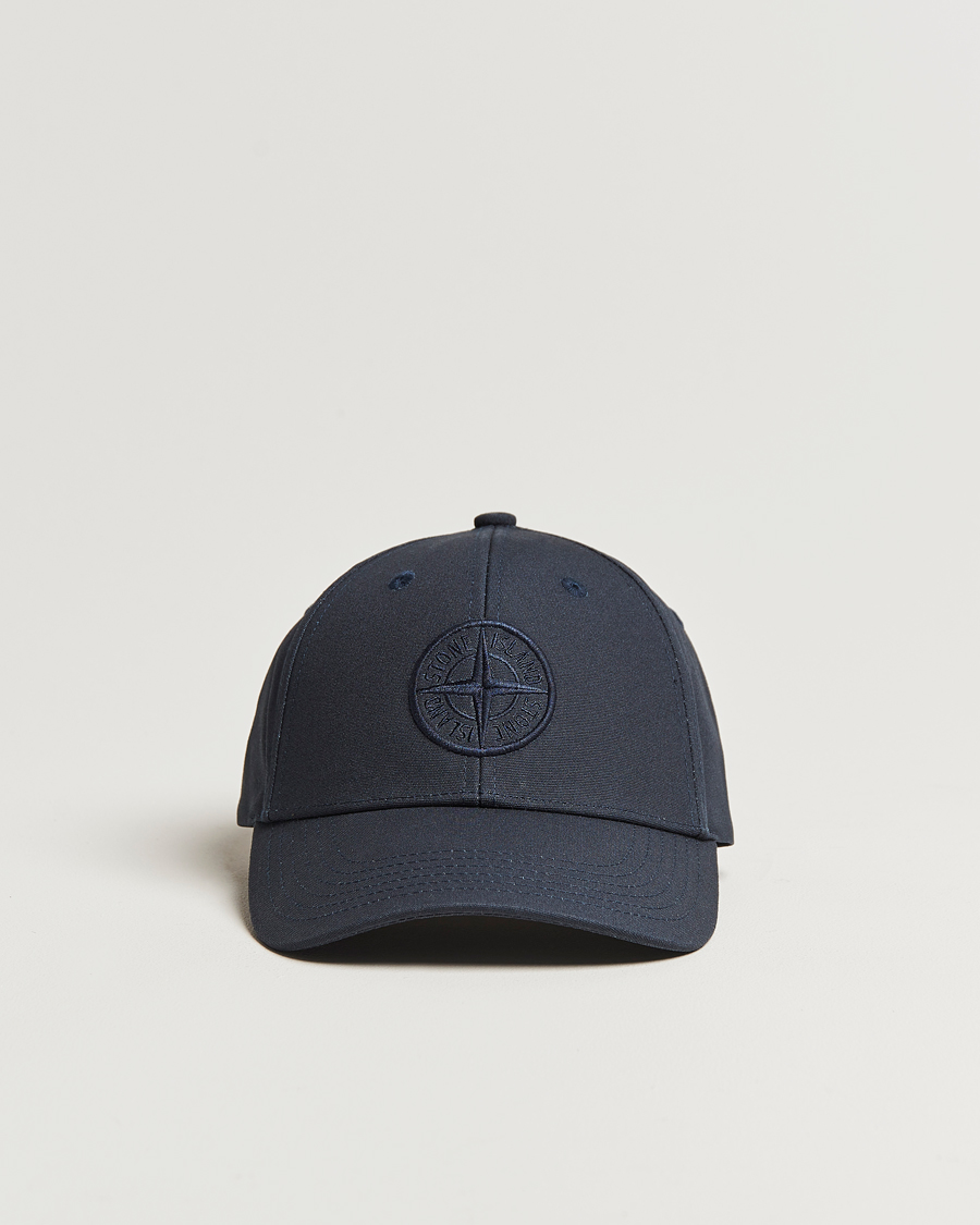 Herren | Stone Island Cotton Rep Logo Cap Navy Blue | Stone Island | Cotton Rep Logo Cap Navy Blue