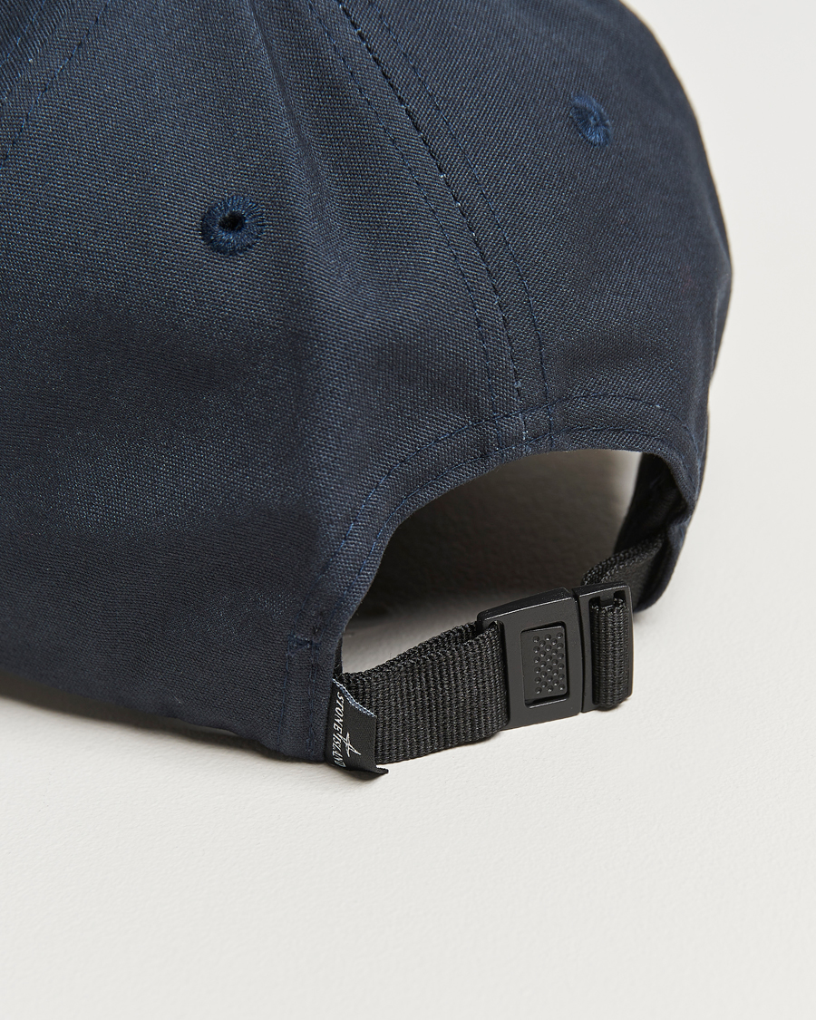 Herren | Stone Island Cotton Rep Logo Cap Navy Blue | Stone Island | Cotton Rep Logo Cap Navy Blue
