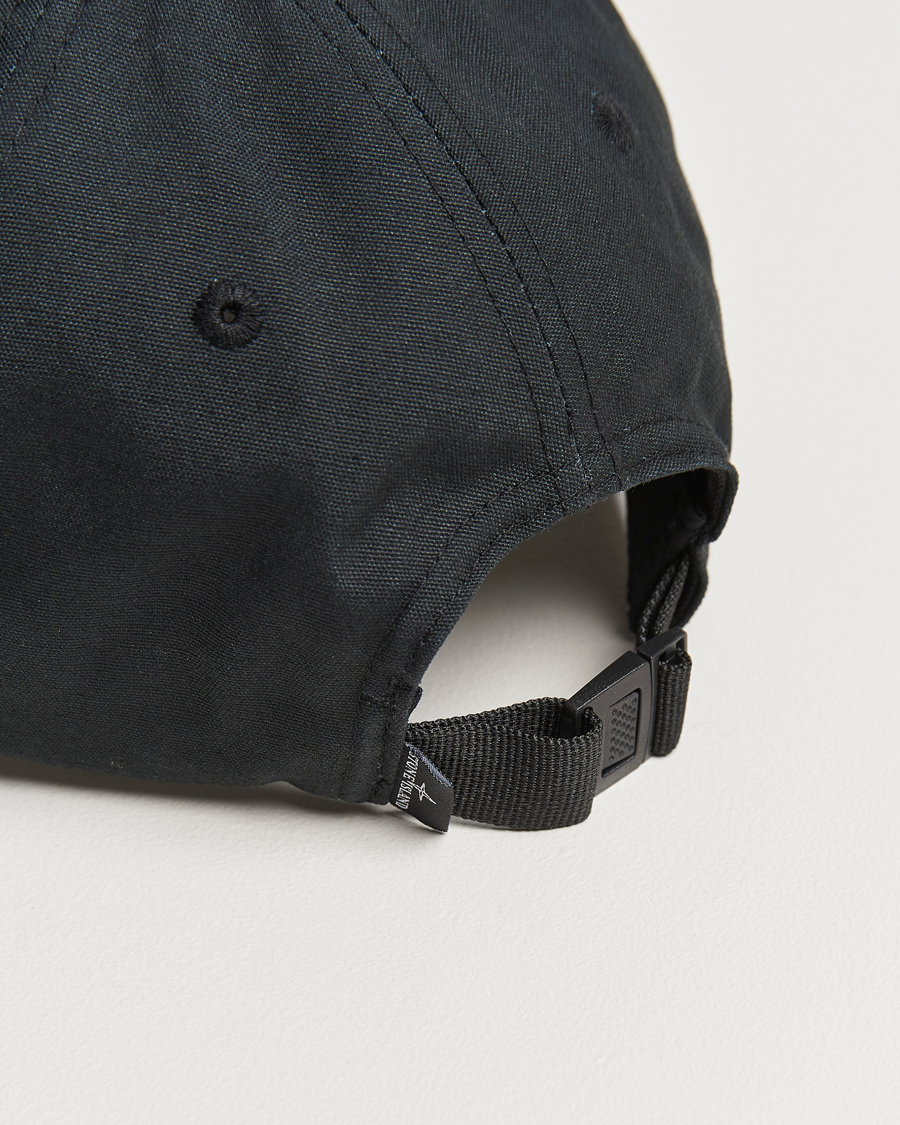 Herren | Stone Island Cotton Rep Logo Cap Black | Stone Island | Cotton Rep Logo Cap Black