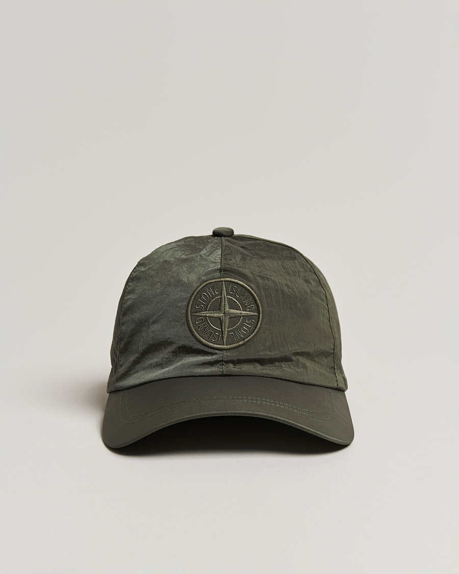 Herren | Stone Island Nylon Metal Logo Cap Musk | Stone Island | Nylon Metal Logo Cap Musk