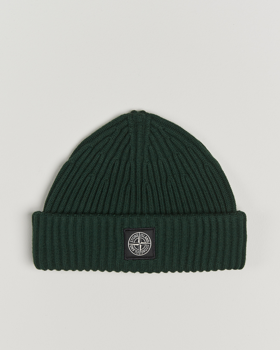 Herren | Stone Island Full Rib Wool Beanie Musk | Stone Island | Full Rib Wool Beanie Musk