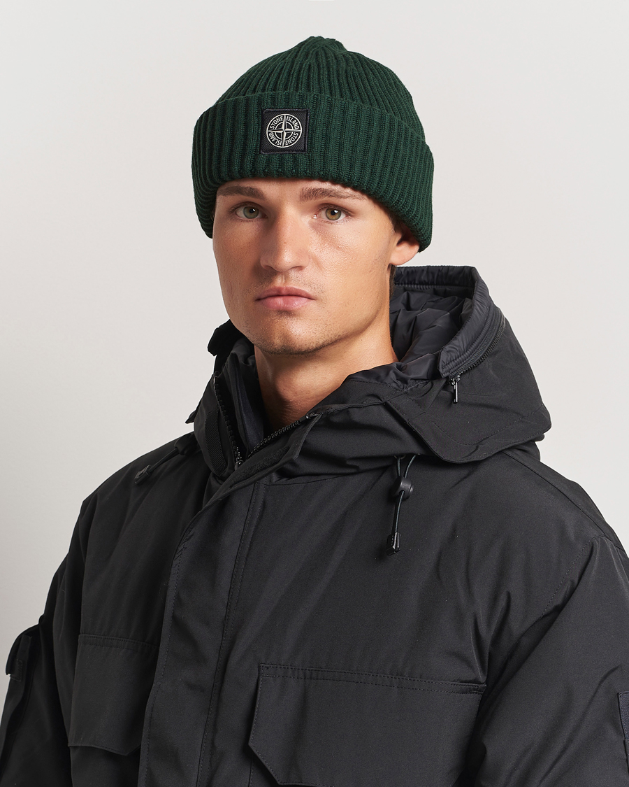 Herren | Stone Island Full Rib Wool Beanie Musk | Stone Island | Full Rib Wool Beanie Musk