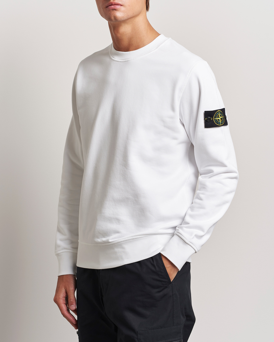 Herren | Pullover | Stone Island | Garment Dyed Fleece Sweatshirt White