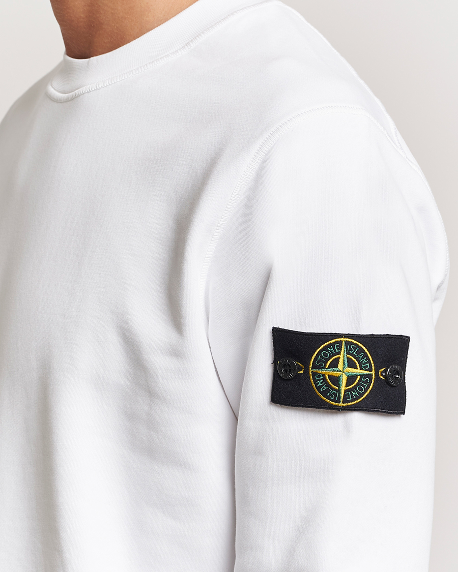 Herren | Pullover | Stone Island | Garment Dyed Fleece Sweatshirt White