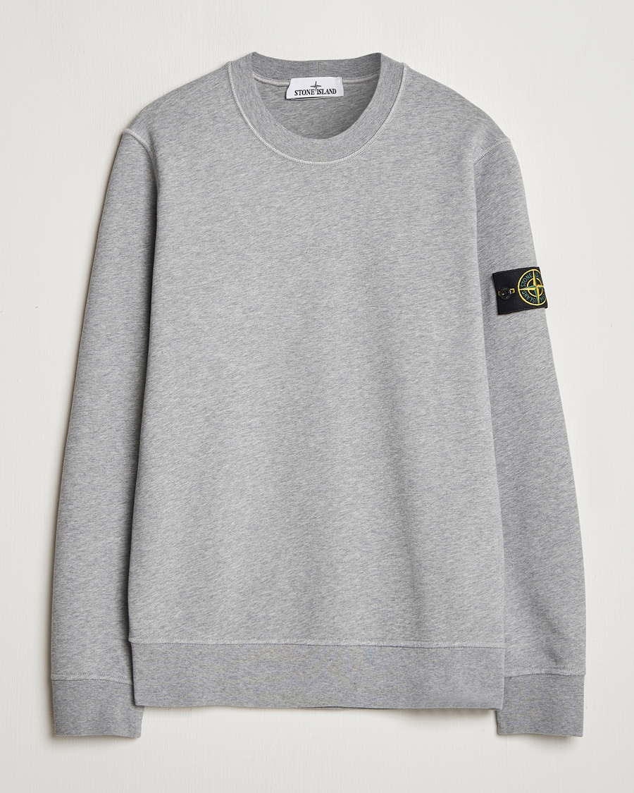 Herren | Pullover | Stone Island | Garment Dyed Fleece Sweatshirt Melange Grey