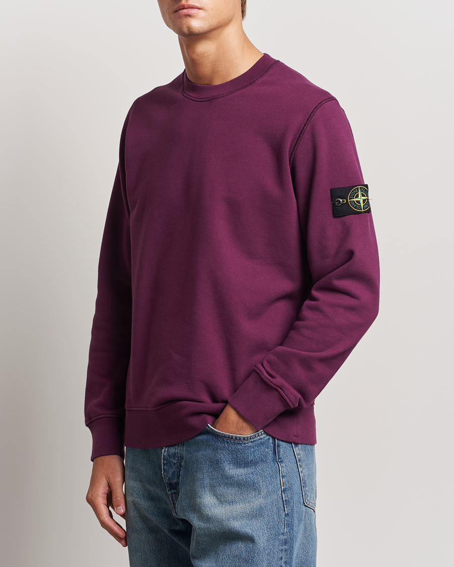 Herren | Pullover | Stone Island | Garment Dyed Fleece Sweatshirt Burgundy