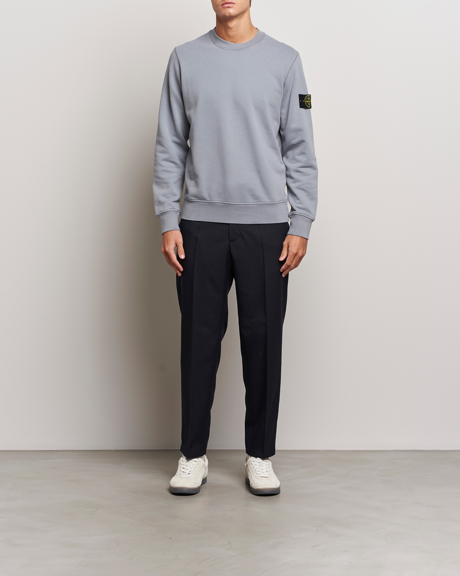 Herren | Pullover | Stone Island | Garment Dyed Fleece Sweatshirt Grey Green