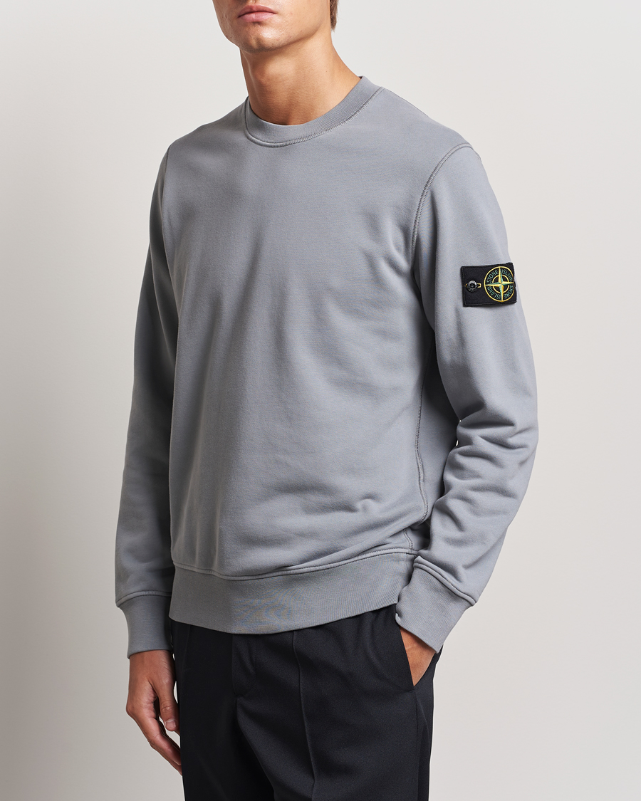 Herren | Pullover | Stone Island | Garment Dyed Fleece Sweatshirt Grey Green