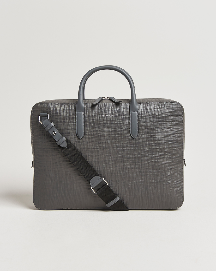 Herren | Smythson Panama Lightweight Briefcase Storm Grey | Smythson | Panama Lightweight Briefcase Storm Grey