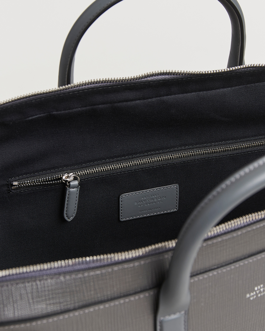 Herren | Smythson Panama Lightweight Briefcase Storm Grey | Smythson | Panama Lightweight Briefcase Storm Grey