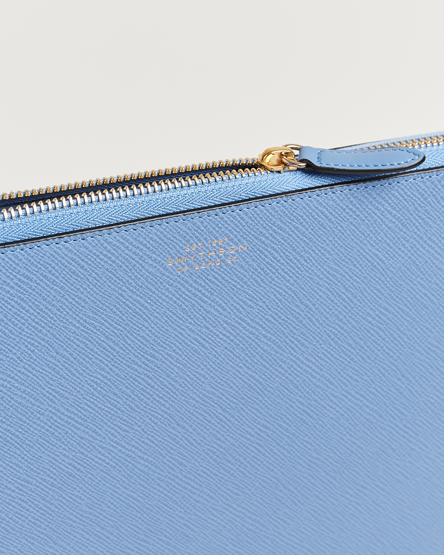 Herren | Taschen | Smythson | Panama Large Laptop Case Nile Blue