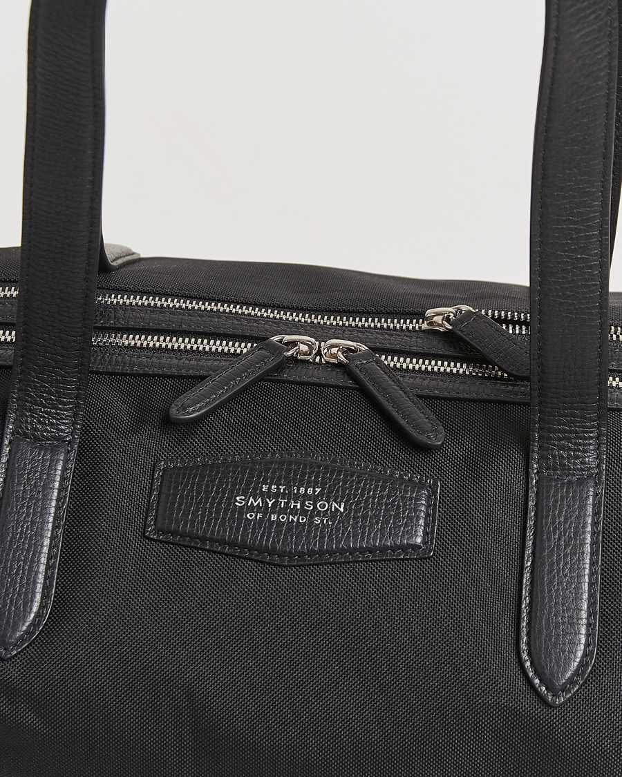 Herren | Smythson Canvas Norton Small Travel Bag Black | Smythson | Canvas Norton Small Travel Bag Black