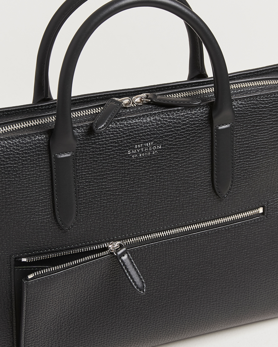 Herren | Taschen | Smythson | Ludlow Ultra Slim Brefcase With Zip Front Black