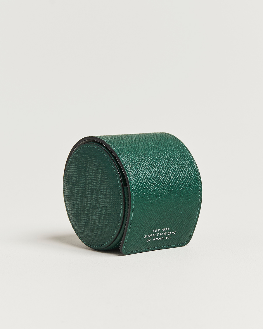 Herren | Geschenkideen zu Weihnachten | Smythson | Panama Single Watch Roll Forrest Green