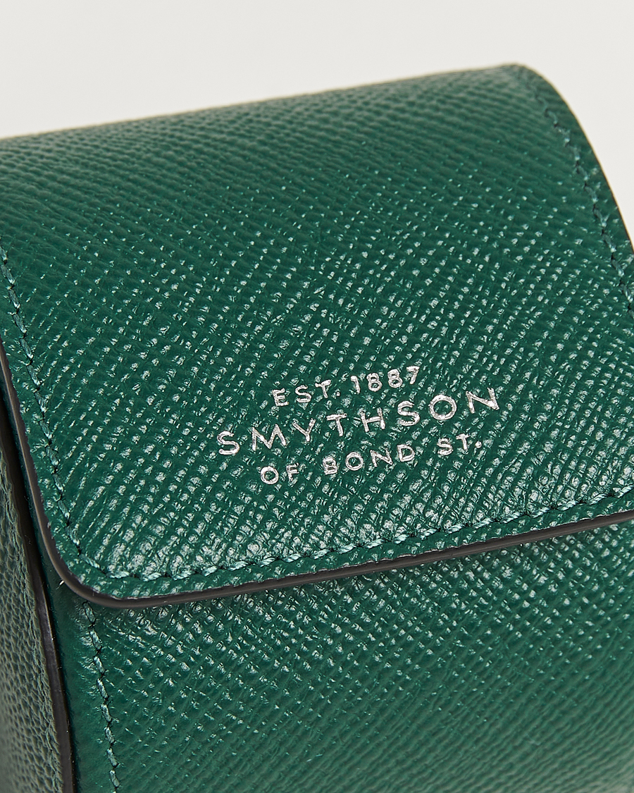 Herren | Geschenkideen zu Weihnachten | Smythson | Panama Single Watch Roll Forrest Green
