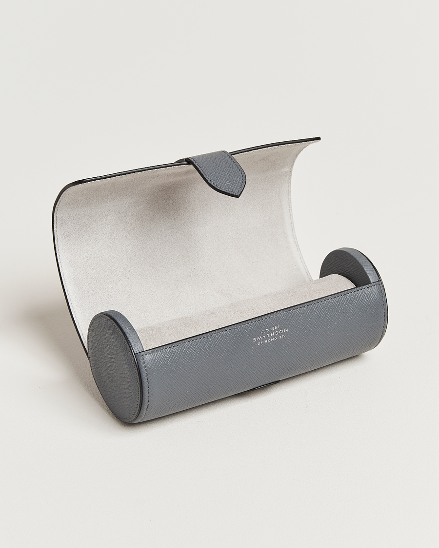 Herren | Geschenkideen zu Weihnachten | Smythson | Panama Watch Roll Storm Grey