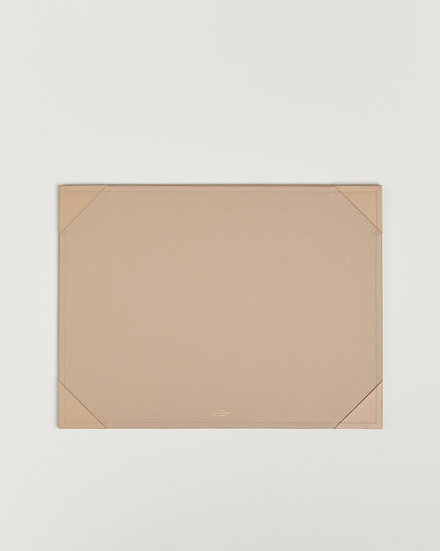 Herren | Smythson Panama Desk Mat Sandstone | Smythson | Panama Desk Mat Sandstone