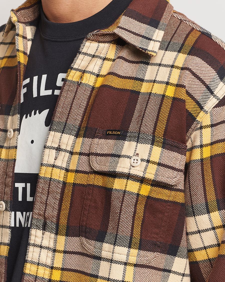Herren | Hemden | Filson | Vintage Flannel Work Shirt Brown/Yellow
