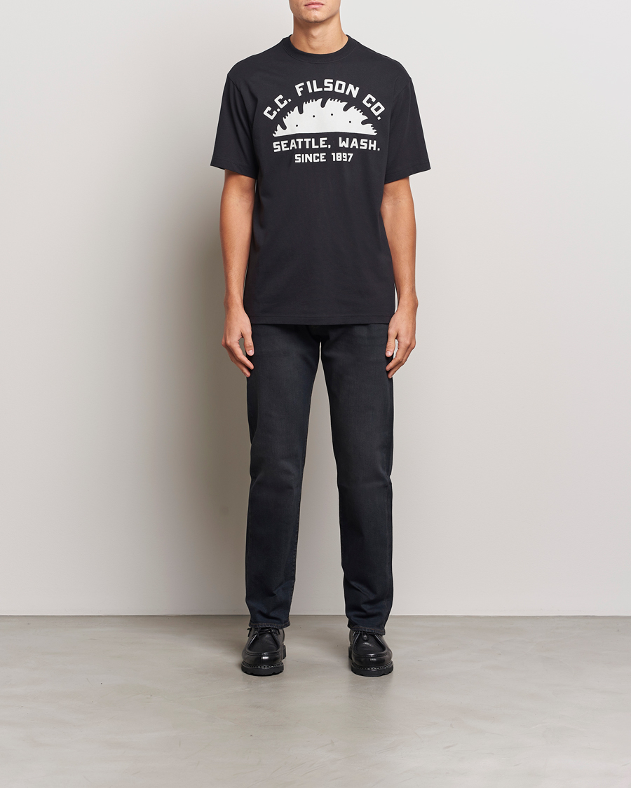 Herren | T-Shirts | Filson | Printed Cotton T-Shirt Black