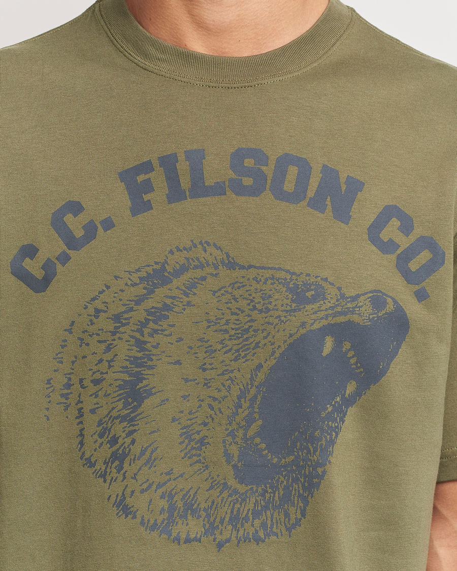 Herren | T-Shirts | Filson | Printed Cotton T-Shirt Ivy Green