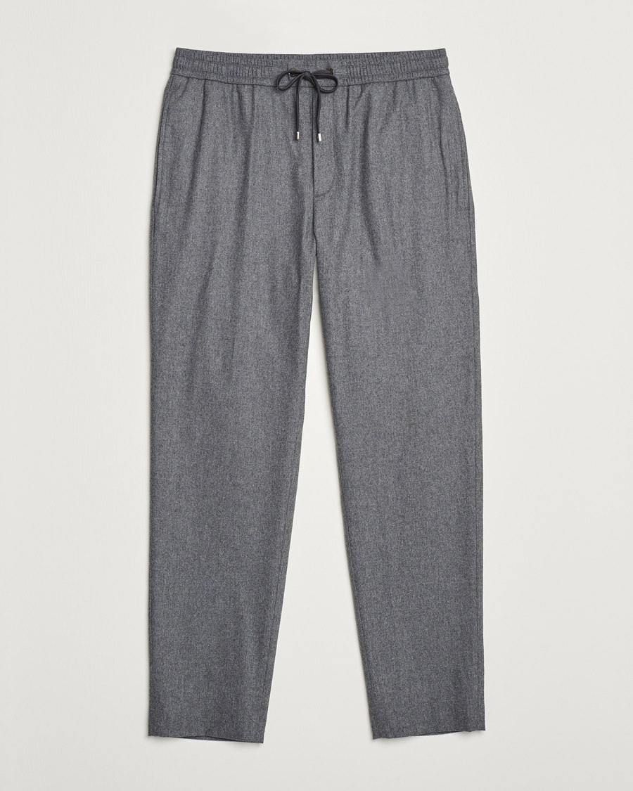 Herren | Hosen | Moncler | Flannel Drawstring Pants Grey Melange