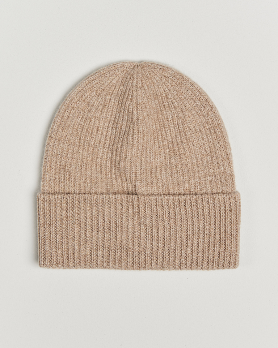 Herren | Moncler Cashmere Beanie Beige | Moncler | Cashmere Beanie Beige