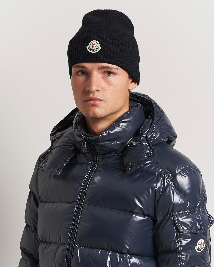 Herren | Moncler Cashmere Beanie Black | Moncler | Cashmere Beanie Black