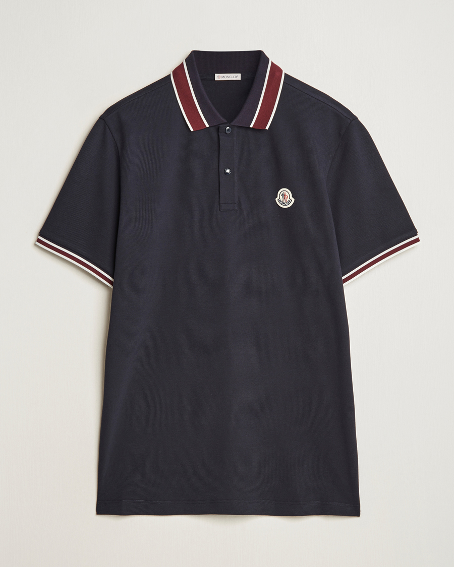 Herren | Poloshirts | Moncler | Double Contrast Collar Polo Navy