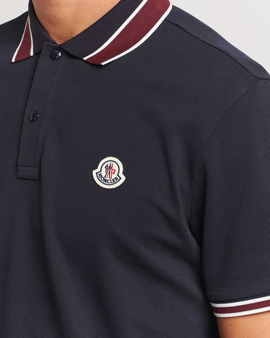 Herren | Poloshirts | Moncler | Double Contrast Collar Polo Navy