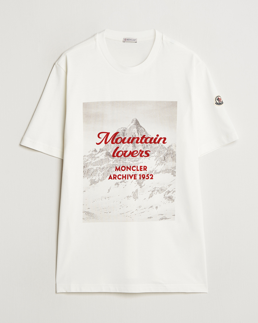 Herren | T-Shirts | Moncler | Mountain Lovers T-Shirt White