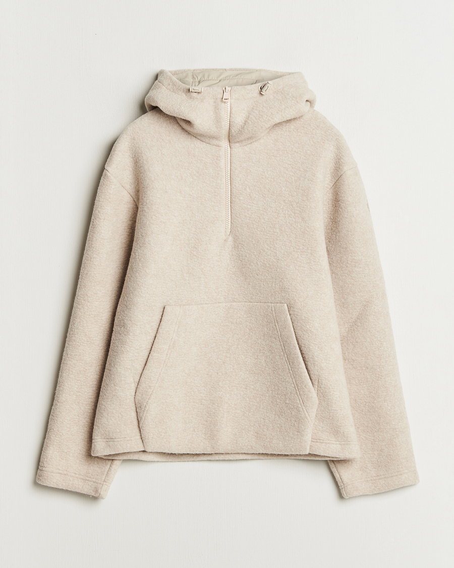 Herren | Pullover | Moncler | Half Zip Hoodie Beige