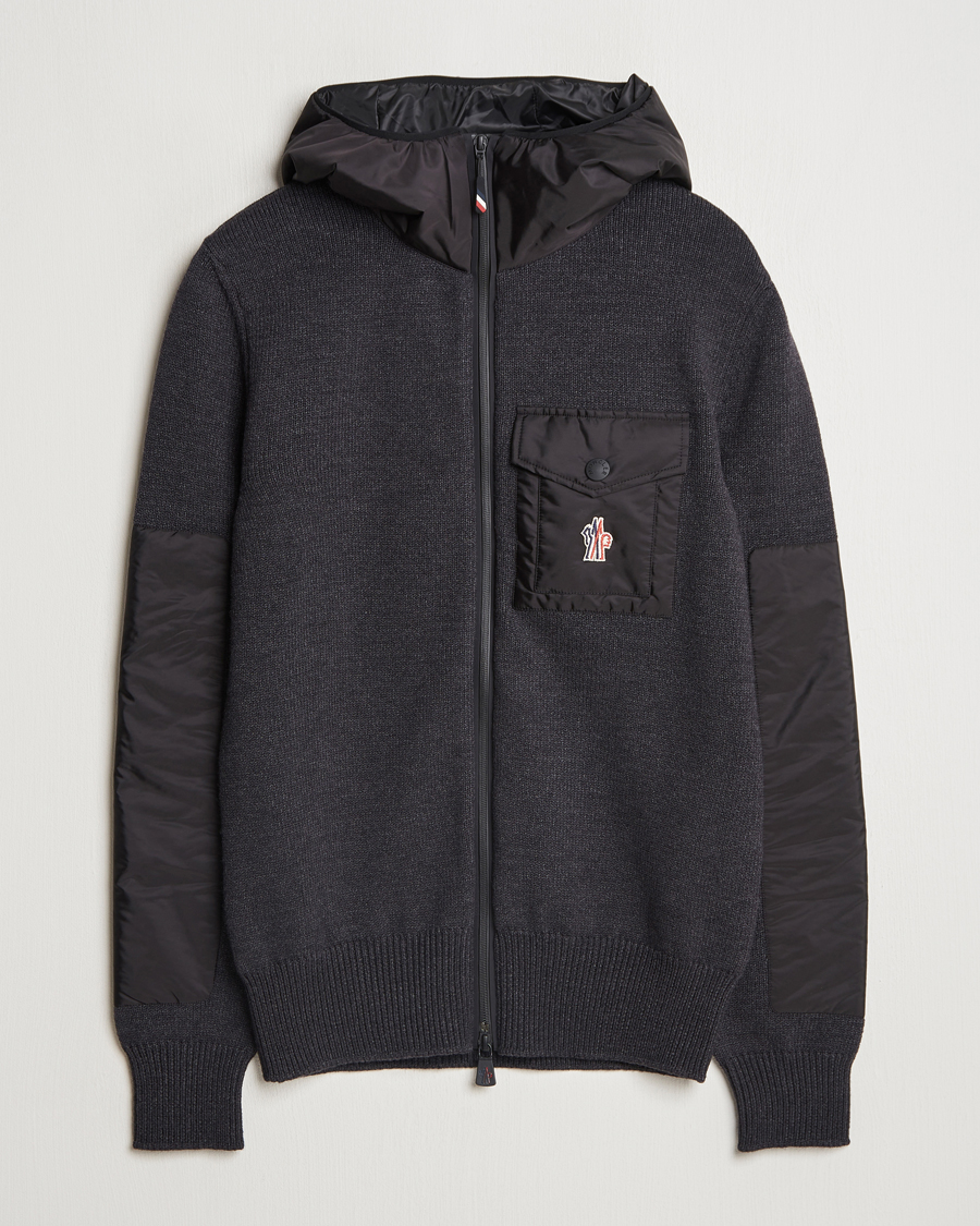 Herren | Pullover | Moncler Grenoble | Knitted Full Zip Cardigan Charcoal