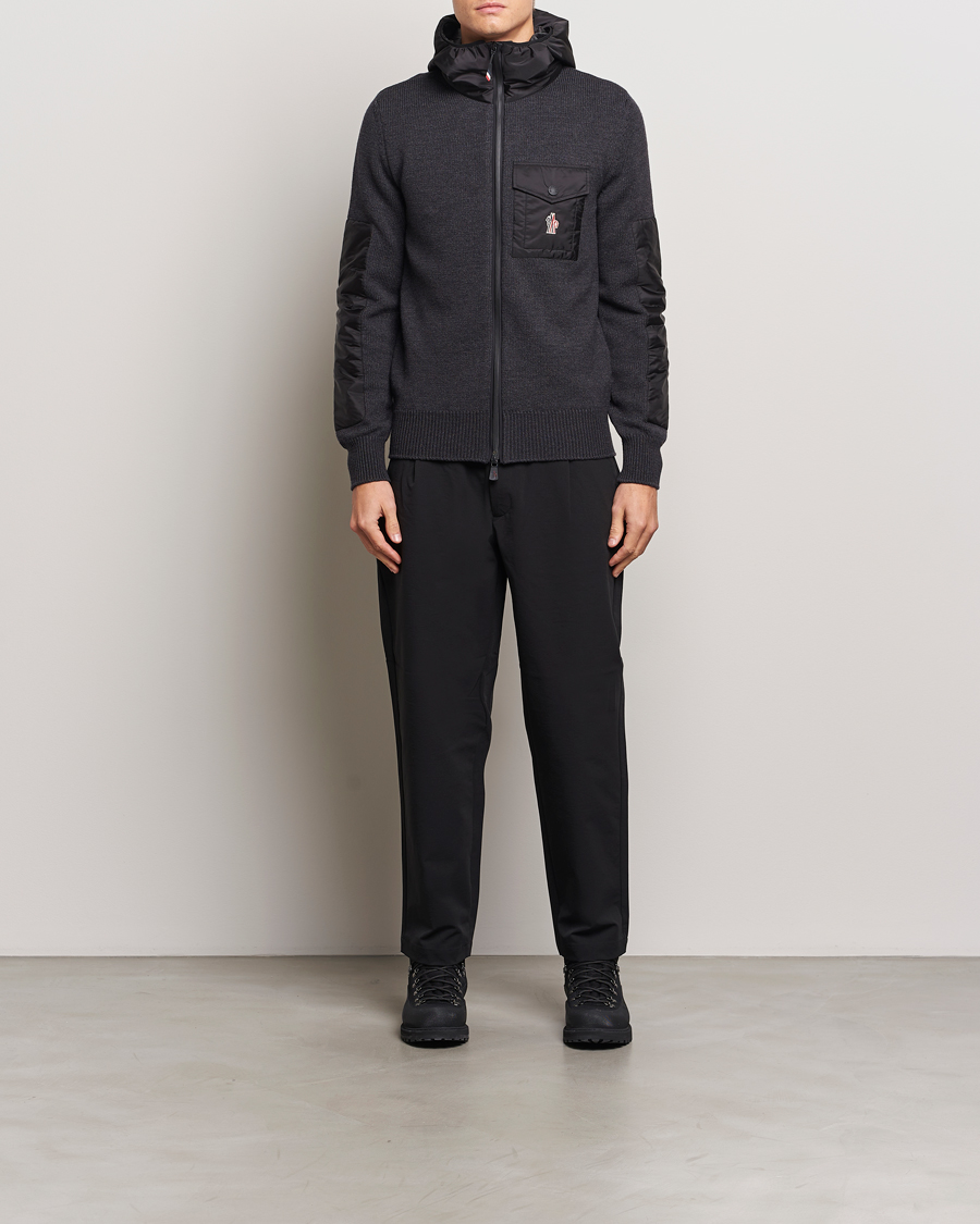 Herren | Pullover | Moncler Grenoble | Knitted Full Zip Cardigan Charcoal