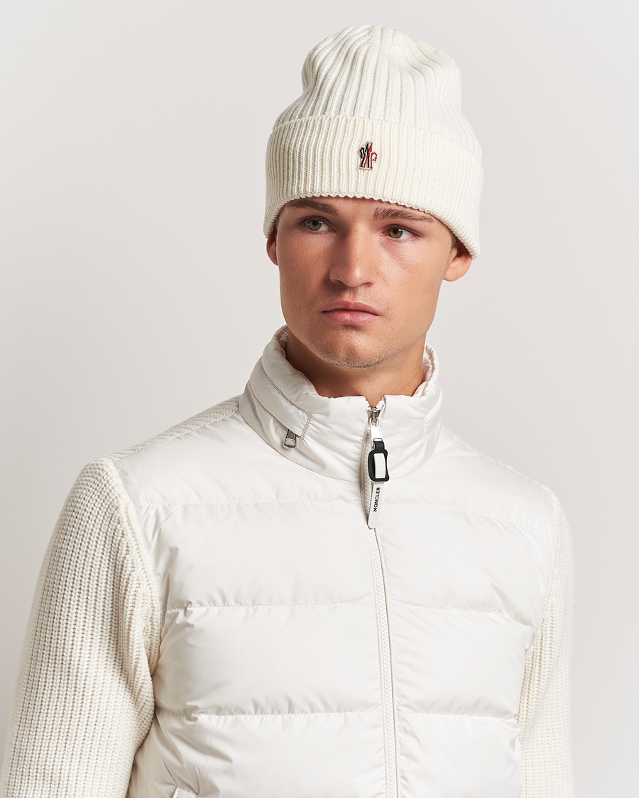 Herren | Moncler Grenoble Beretto Beanie Off White | Moncler Grenoble | Beretto Beanie Off White