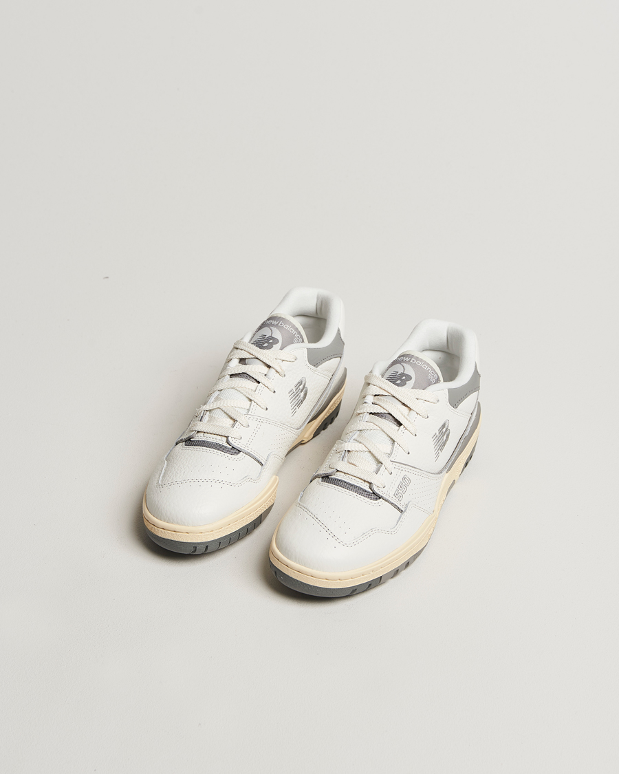 Herren | New Balance 550 Retro Tennis Sneakers White/Grey | New Balance | 550 Retro Tennis Sneakers White/Grey