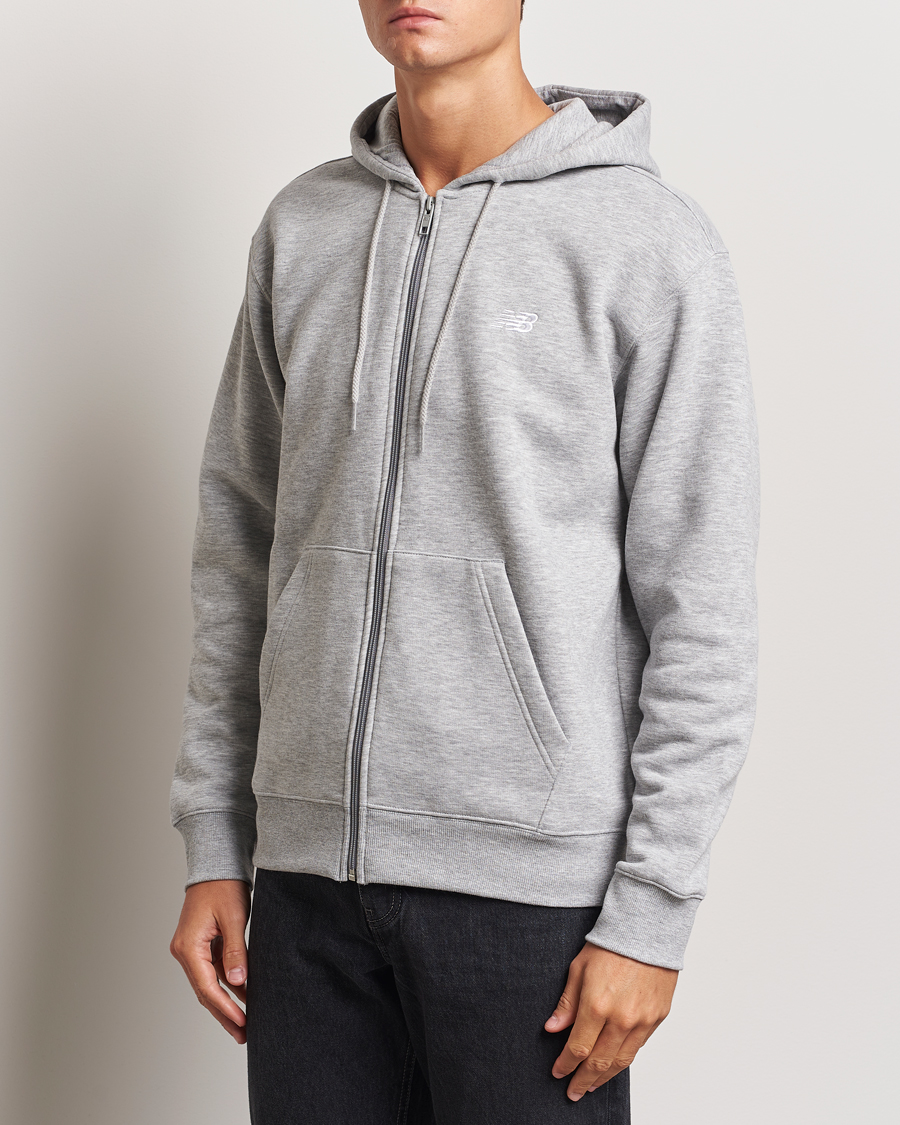 Herren | Pullover | New Balance | Essentials Full Zip Fleece Hoodie Athletic Grey