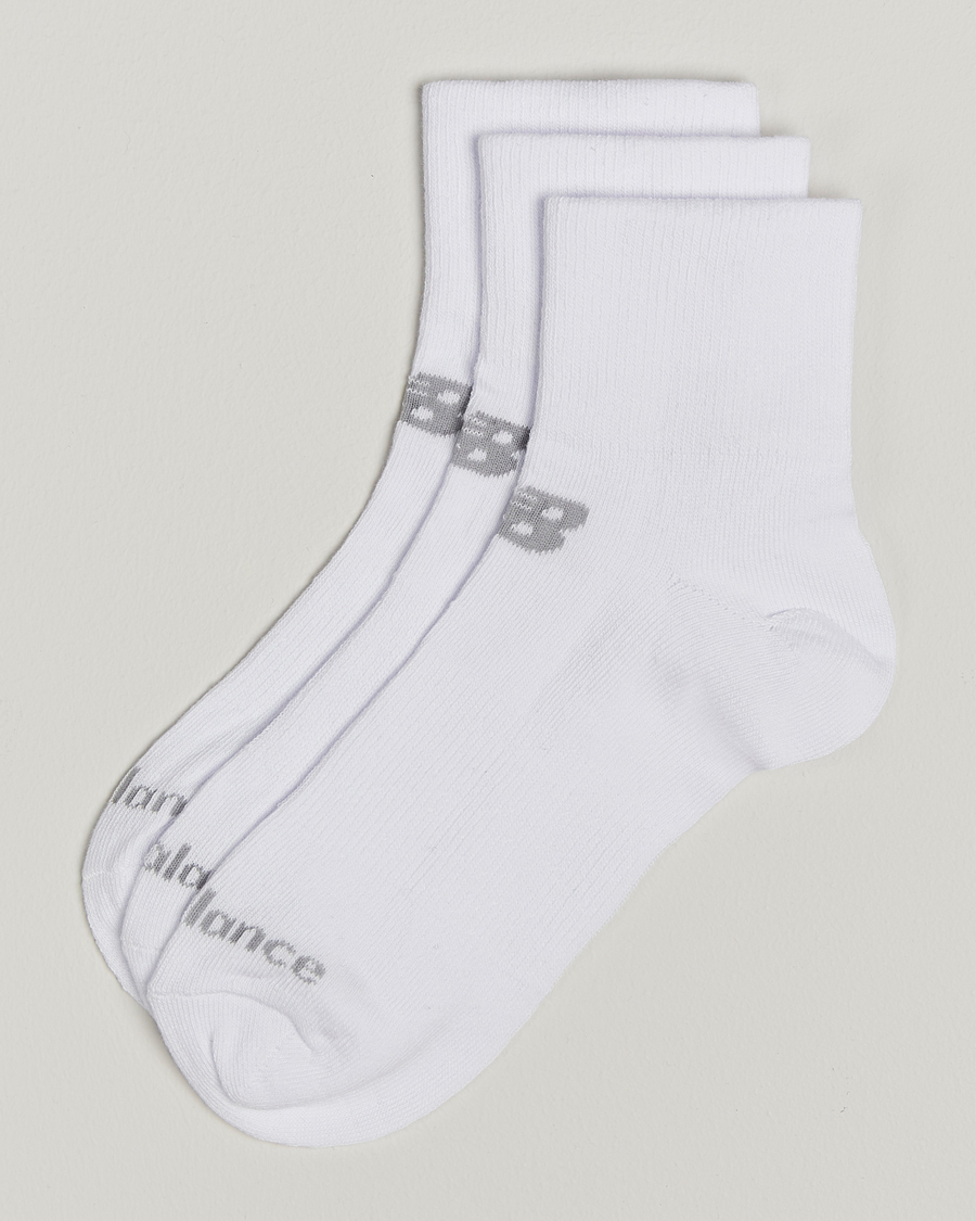 Herren | New Balance Running 3-Pack Performance Cotton Socks White | New Balance Running | 3-Pack Performance Cotton Socks White