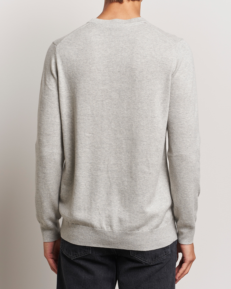 Herren | Pullover | Lyle & Scott | Cotton/Merino Crew Neck Jumper Light Grey Marl