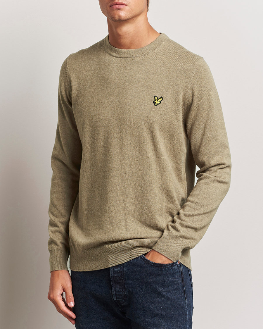 Herren | Pullover | Lyle & Scott | Cotton/Merino Crew Neck Jumper Sage Uniform